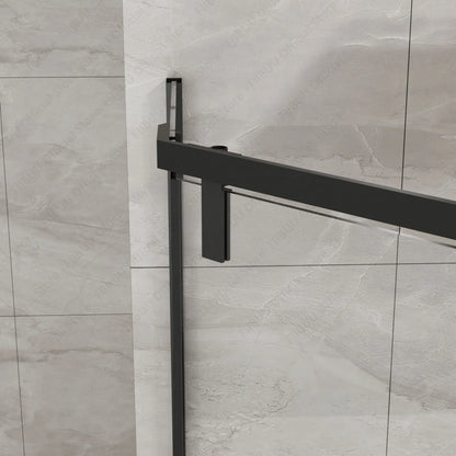 FIIBUU FramelessShowerDoor Neo Angle Shower Door TemperedGlass Enclosure System Premium