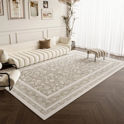 French Style Carpets for Living Room Light Luxury Bedroom Decor Carpet Thickend Plush Lounge Floor Mat Washable Bedside Soft Rug