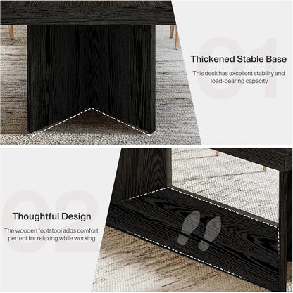 Executive Desk, Large Office Computer Desk with Heavy Duty Pedestal, Farmhouse Simple Workstations Writing  , Customized