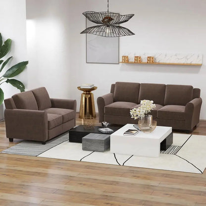 Modern Loveseat Sofa With Thick Cushions For Small Spaces