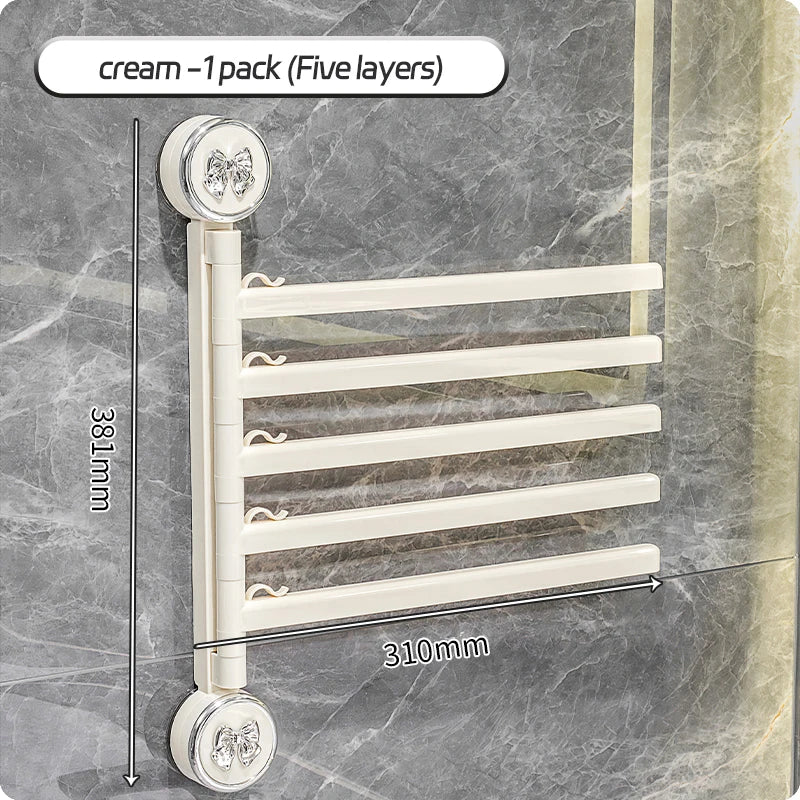 Big Red House Wall Mounted Towel Pole Rack Suction Cups