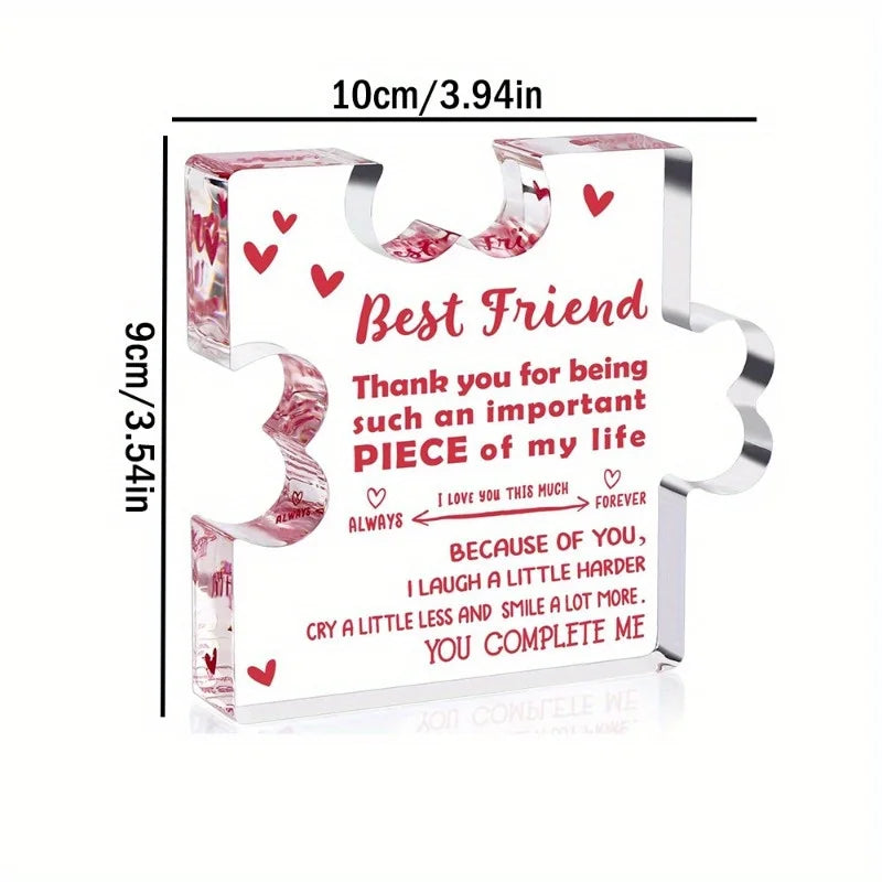 Eilcoly Friendship Gift - Acrylic Resin Keepsake for Best Friends &amp; BFFs
