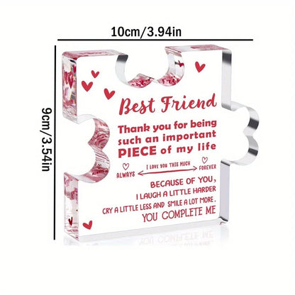 Eilcoly Friendship Gift - Acrylic Resin Keepsake for Best Friends &amp; BFFs