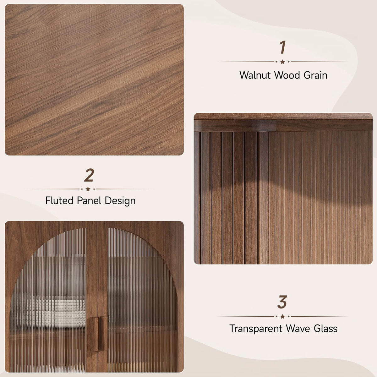 ONBRILL Modern Oval Dining Table With Storage And LED Lighting
