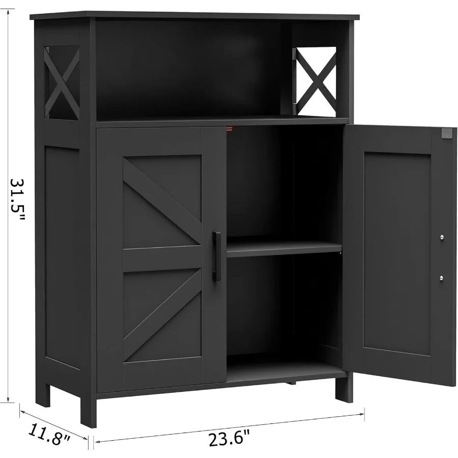 Bathroom Storage Cabinet With 2 Doors, Toilet Paper Cabinet With Adjustable Shelves, Small Bathroom Cabinet Fo