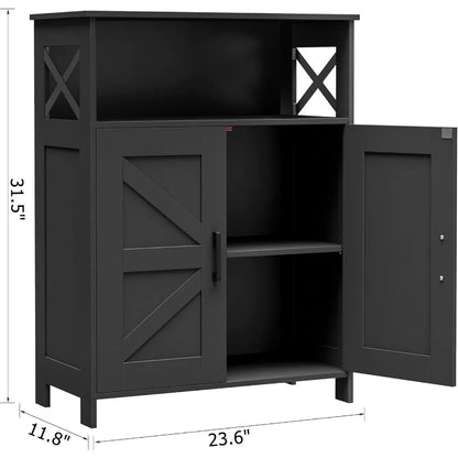 Bathroom Storage Cabinet With 2 Doors, Toilet Paper Cabinet With Adjustable Shelves, Small Bathroom Cabinet Fo