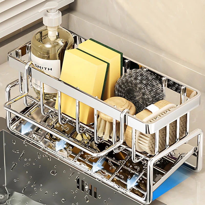 Tilt Water Filter Shelf Drains Sponges Keeps Sink Dry Kitchen