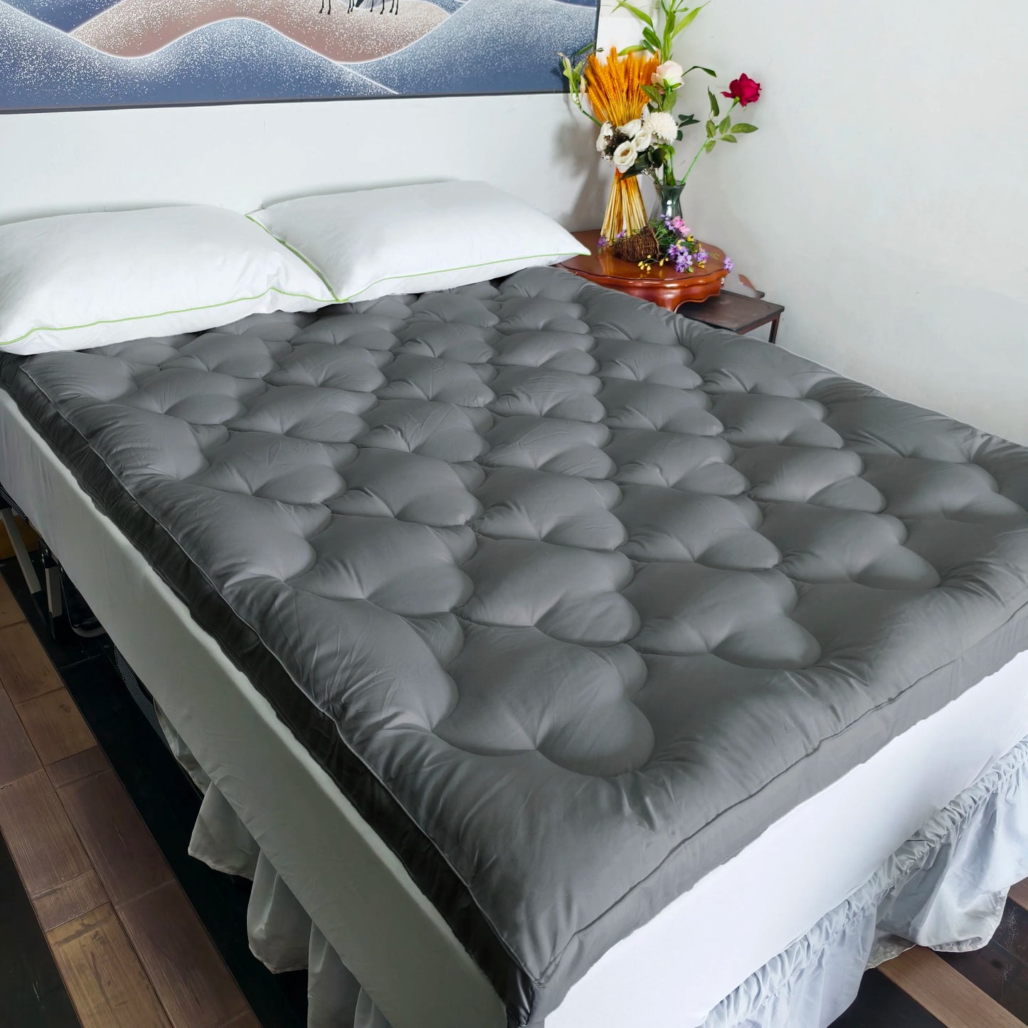 WQSPRINGCN Extra Thick Mattress Topper with Cooling Down Alternative