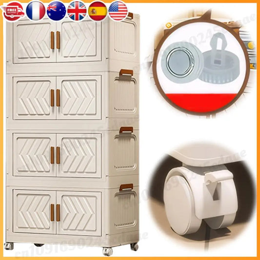 APWIKOGER 4 Tier Stackable Storage Bins With Lids And Wheels