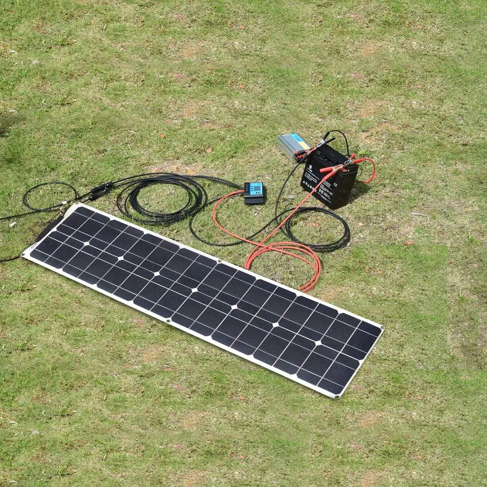 WUZECK Flexible Solar Panel Kit 50 Watt PV Module 100 Watt 12V 24V Solar Cable Cell Home Outdoor Car Boat Battery Camping Trip