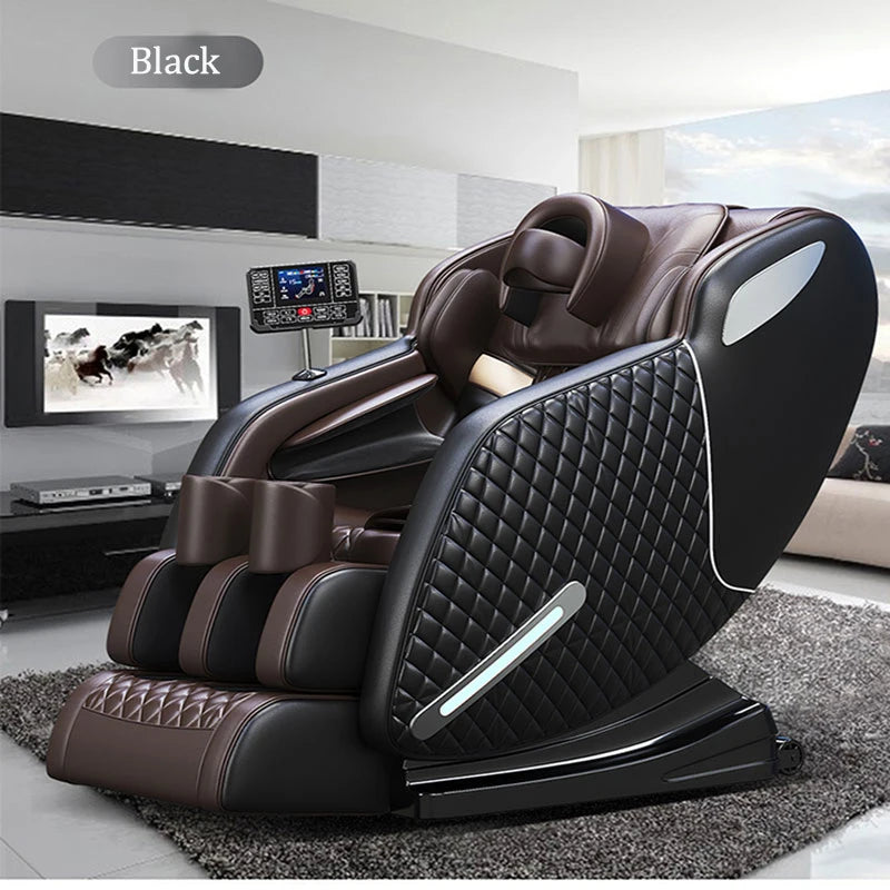 2025 Massage Chair Full Body Zero Gravity Recliner with 8 Fixed Massage Rollers Heating Bluetooth Speaker Airbags for Home Offic