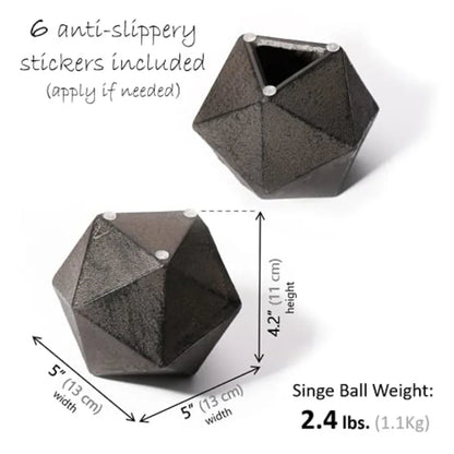 Geometric Decorative Ball Shaped Bookends Modern Cast Iron Black Bookends for Office Desk Book Shelf Room Decor Home Office Boo