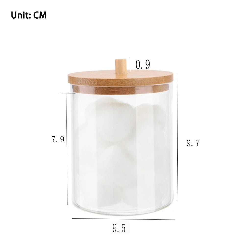 Acrylic Makeup Organizer For Cotton Swabs Jewelry And Remover Pads