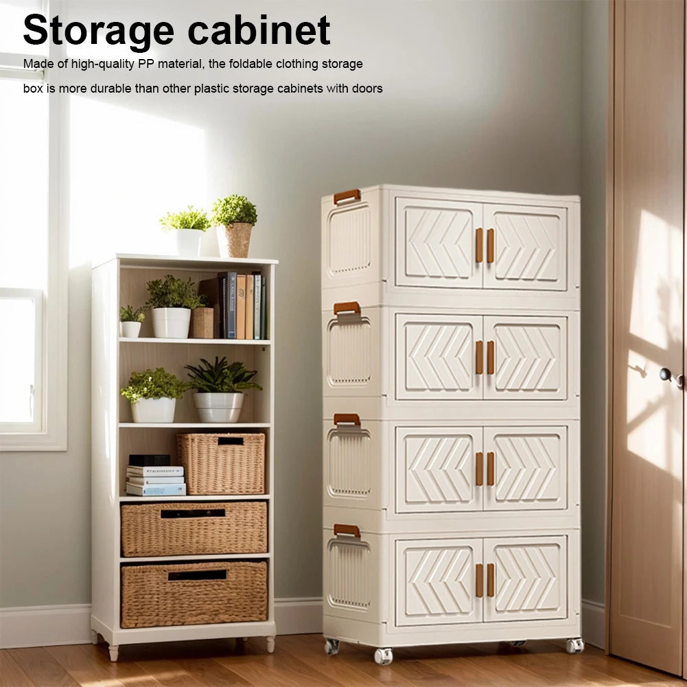 APWIKOGER 4 Tier Stackable Storage Bins With Lids And Wheels