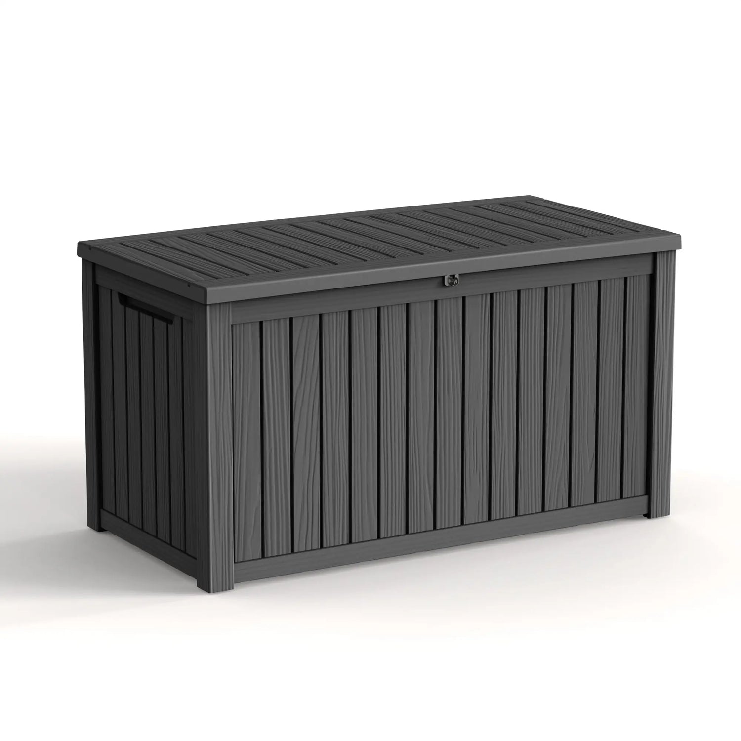 320 Gallon Waterproof Outdoor Storage Box, UV Resistant Resin Deck Box with Hydraulic Rod for Reinforced Stability, Perfect=