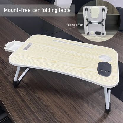 Simple, Sturdy, Durable, Wireless Charging Capable, Foldable Small Table, Bed Laptop Table