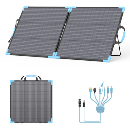 E-POWO 110W Portable Solar Panel Monocrystalline Foldable Solar with 23.5% Energy Conversion Rate For Power Station Camping RV