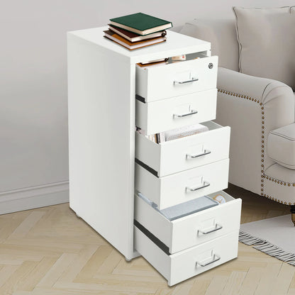 Locking Rolling Metal Filing Cabinet for Home Office Storage