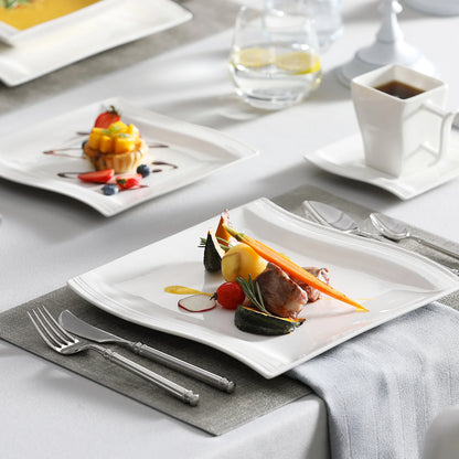 MALACASA Flora Porcelain Dinnerware Set For Everyday Use