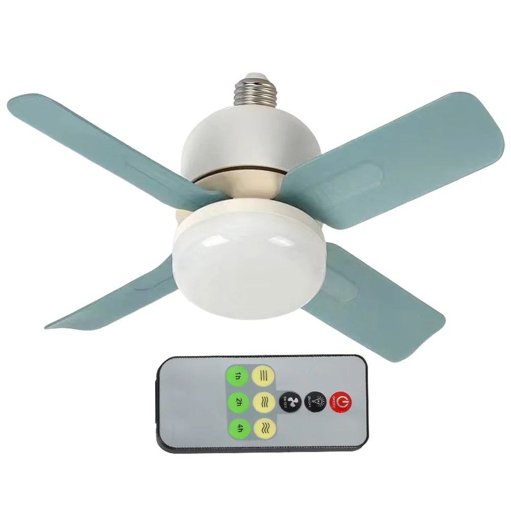 E27 Socket Ceiling Fans with Lights Dimmable 14W LED Small Ceiling Fan Ceiling Fan Light for Bedroom Living Room Kitchen Balcony