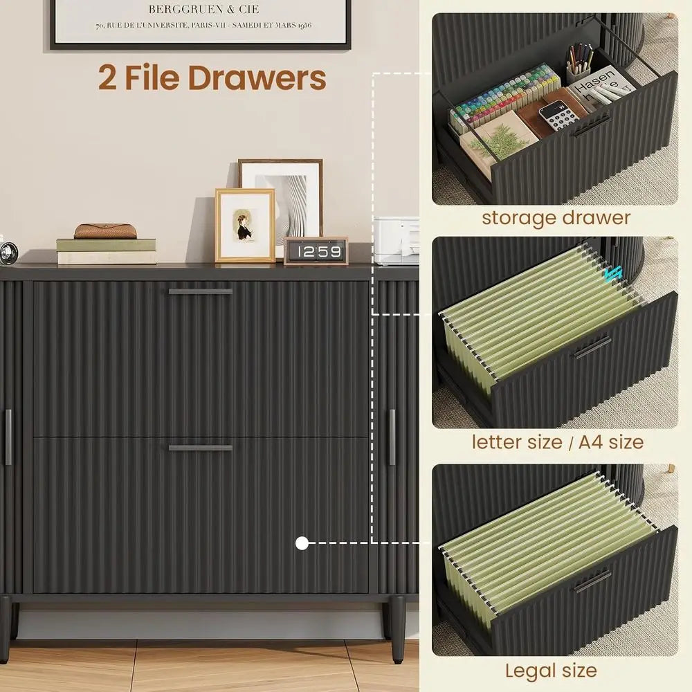 Two-Drawer Filing Cabinet for Home Office