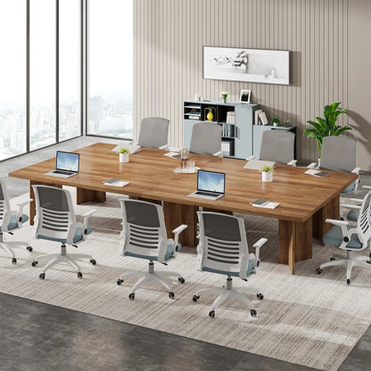 Tribesigns 63-inch Executive Desk, Vintage Home Office Computer Desk with Large Tabletop, Farmhouse Wood Writing Conference Tabl