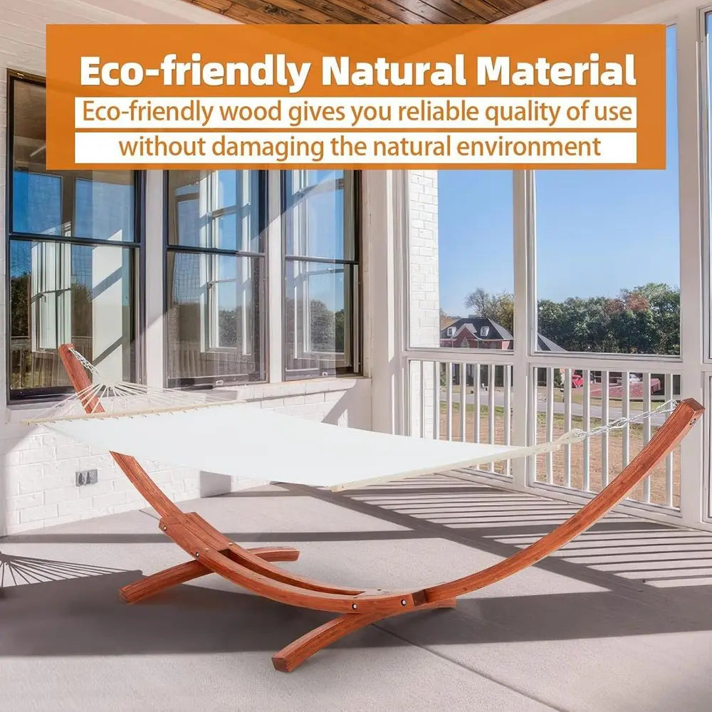 Heavy Duty Two Person Hammock With Stand For Patio Garden