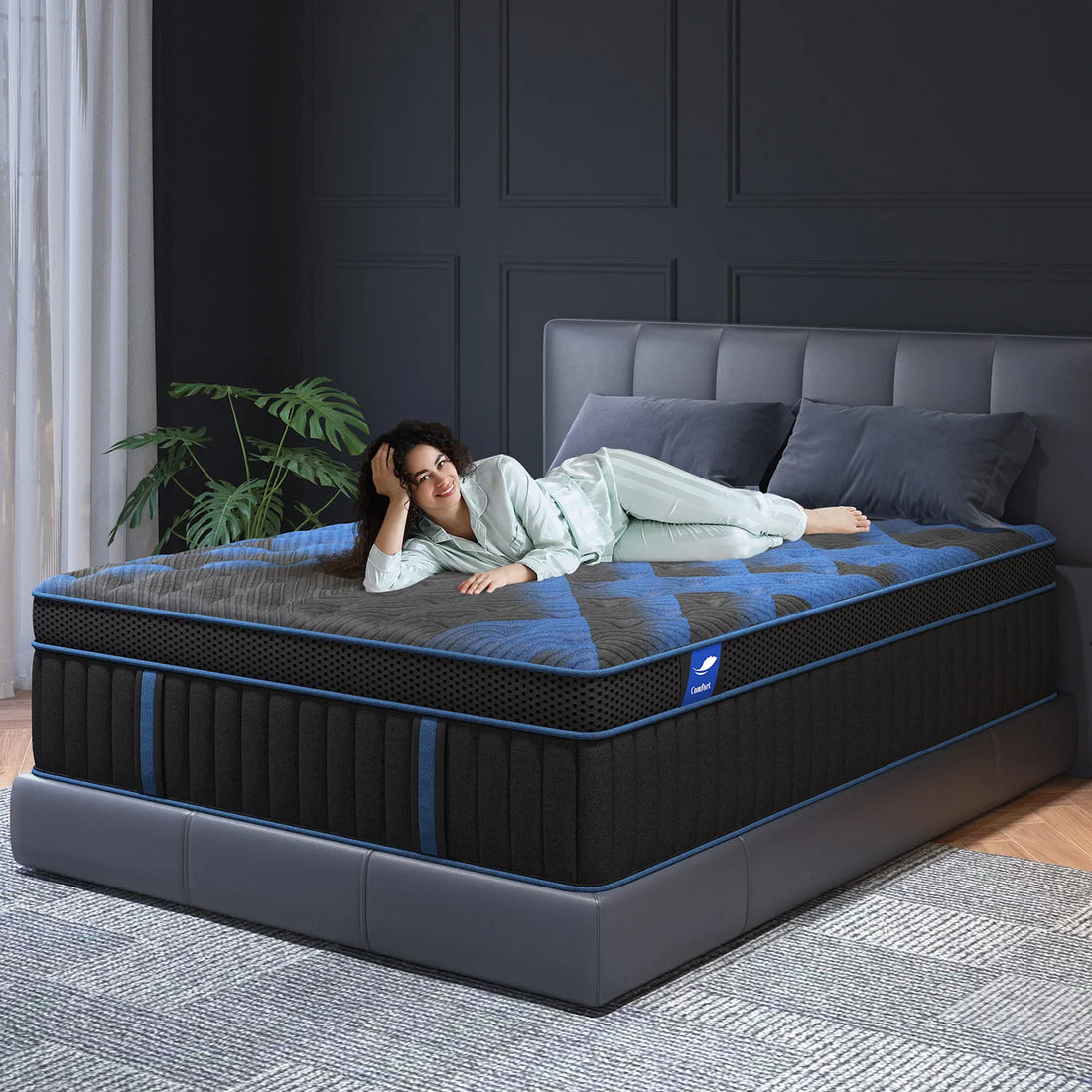 14"Gel Memory Foam Hybrid Pocket Spring Mattress Twin Full Queen King Bed Mattress In A Box, Medium Firm Motion Isolation