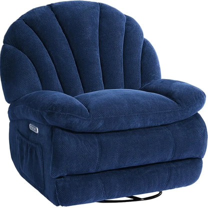 Dual Motor Power Swivel Rocker Recliner Chair for Living Room, Power Adjustable Backrest and Extended Footrest,, Customized