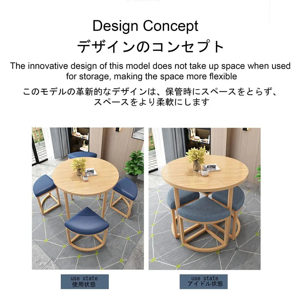 Small Coffee Table,Round Dining Room Table Set,Kitchen Table and Chairs Set for 4,Office Business Hotel Lobby Dining Table Set,