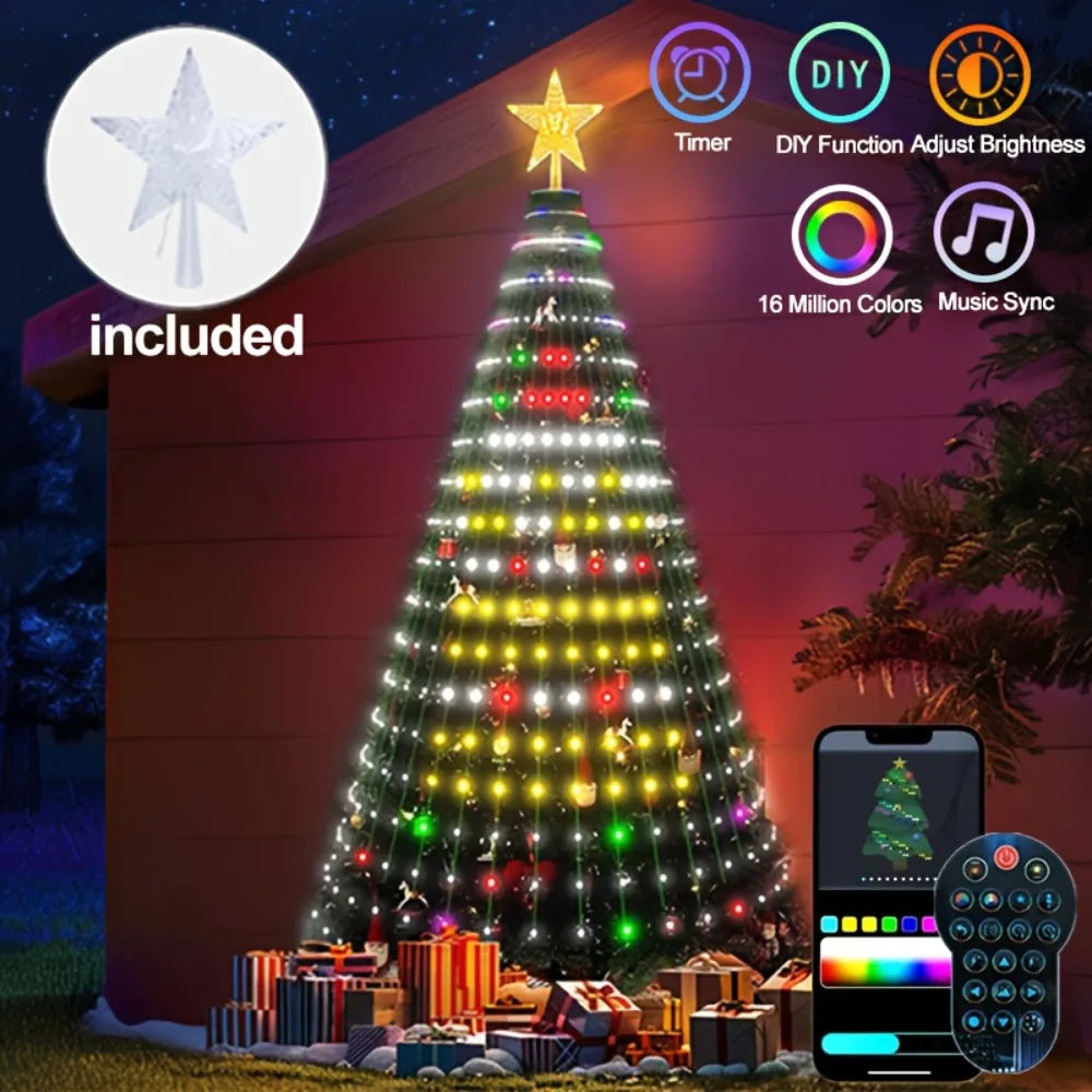 MIMIRGB Smart Christmas Tree Lights Fairy Lights Music Sync