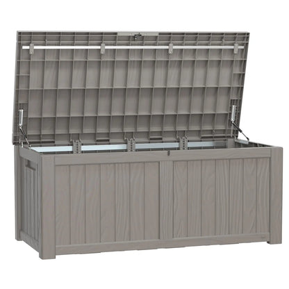PatioZen 320 Gallon Large Resin Deck Box, Lockable Outdoor Storage Box for Patio Cushions Storage Furniture,Garden Tools