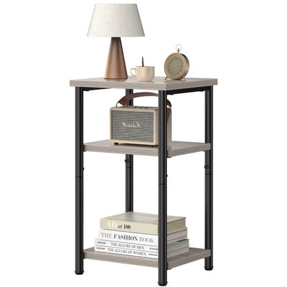 MCQ Three Tier Wood Coffee Table With Storage Shelf