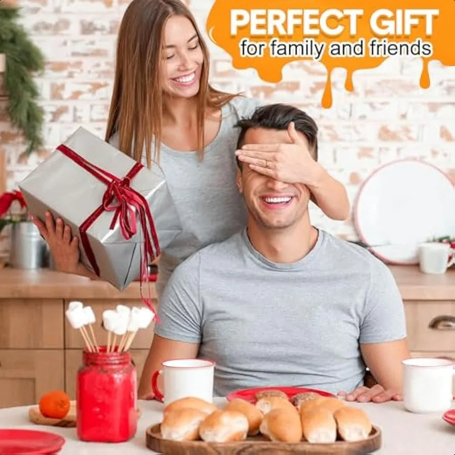 Glass Honey Dispenser No Drip with Dipper and Spoon 16 Oz Oversize Honey Jar with Lid Jar Set Honey Pot Containers with Wooden