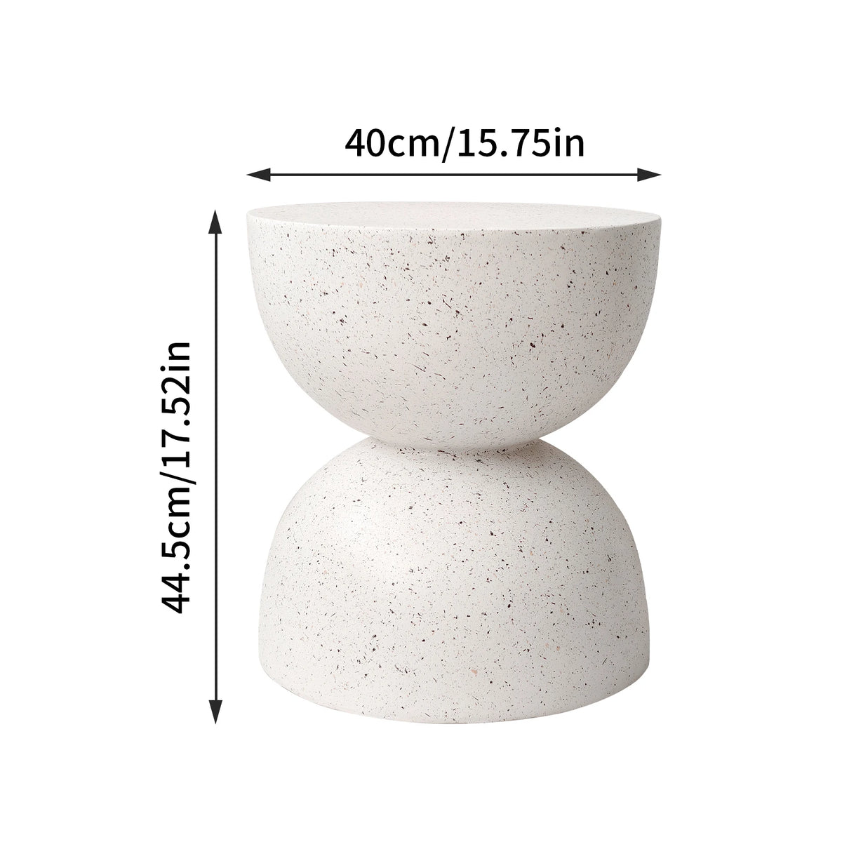 Modern Lightweight Concrete Side Table for Living Room Bedroom Sofa