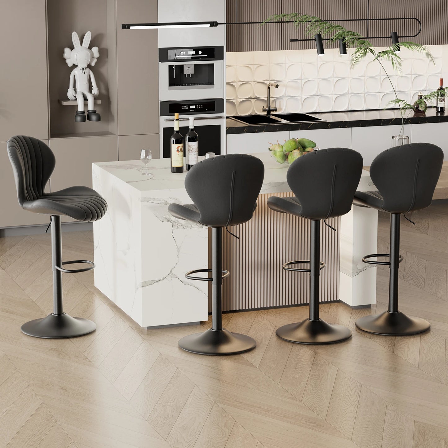 General Modern Dining Chairs Two Piece Set Bar Stools Rotating