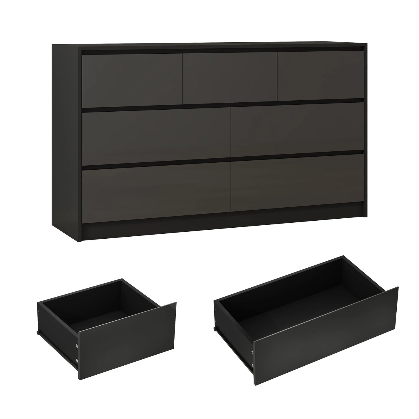 General Use 7 Drawer Dresser Modern Wood Chest Of Drawers