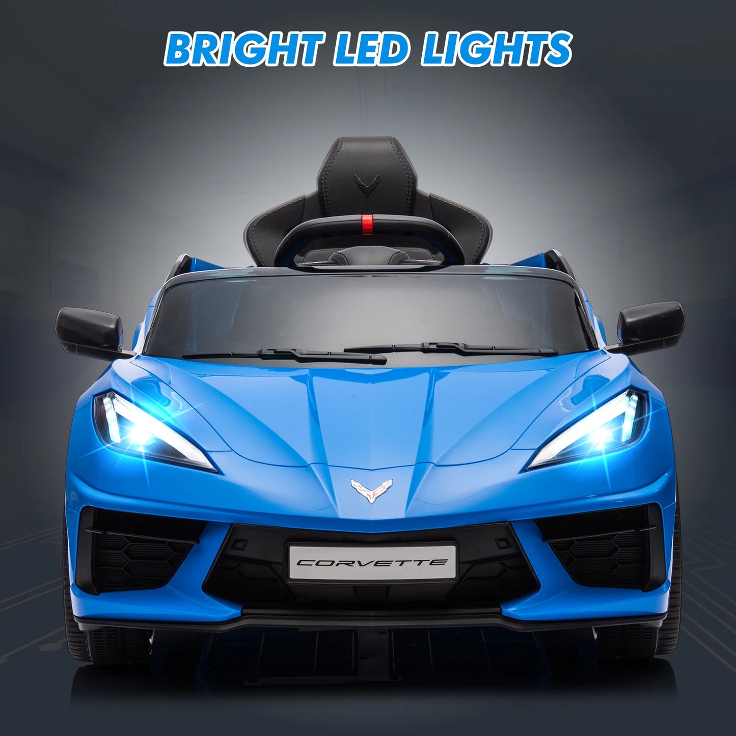 12V Kids Ride On Car Sports Licensed Electric Car Toy for Toddles with Remote Control, Visual Dashboard, LED Lights, Music