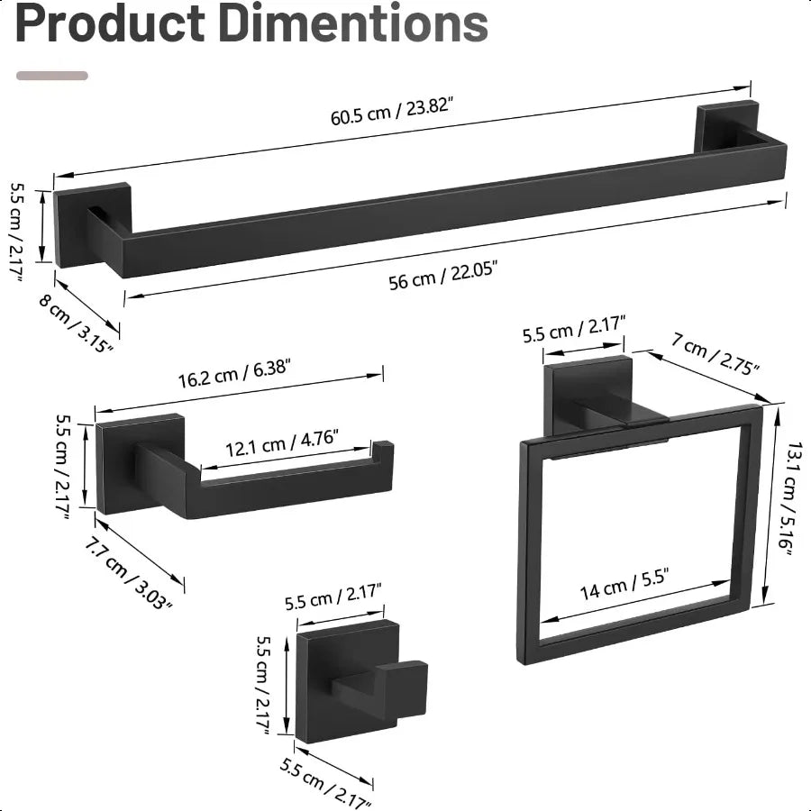 Hign-concerned Stainless Steel Bathroom Hardware Set Towel Bar Holder