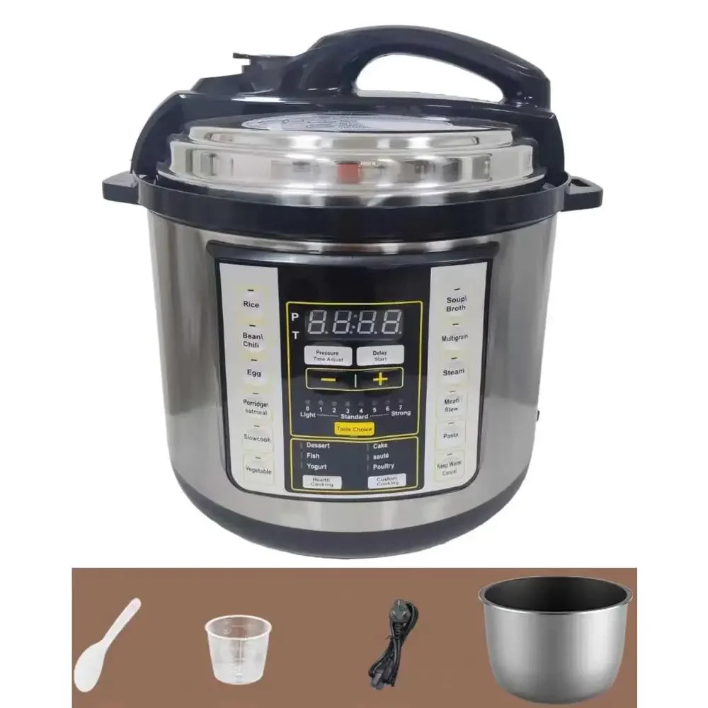 12 In 1 Electric Pressure Cooker 24 Hour Reservation Slow Cooker Rice Cooker Yogurt Maker Wok Steamer Baking Machine Stainless