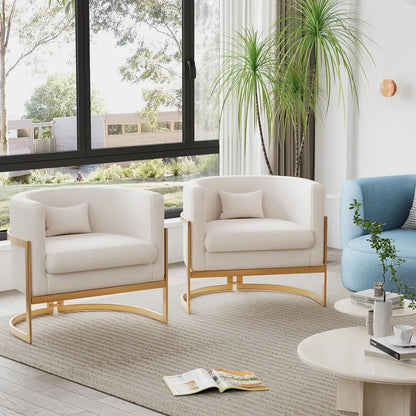 Upholstered Velvet Accent Chair Barrel Chairs Modern Living Room Armchair, Mid Century Lounge Chairs Sofa Tub Bucket Club Chair