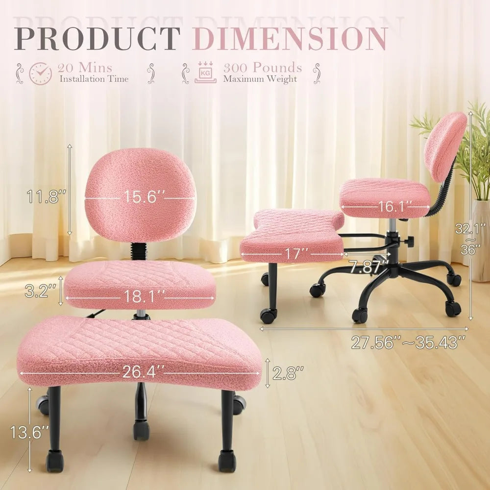 Furmax Ergonomic Kneeling Desk Chair With Footrest And Wheels