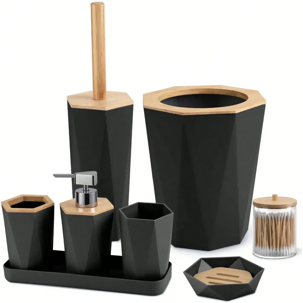 Bathroom Accessories OrganizerShaped Bathroom Set, Bathroom Accessory Set Of 8 Pieces, HighQuality And High Aesthetic Bathroom A