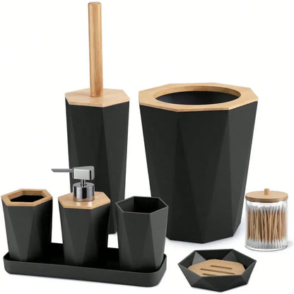 Bathroom Accessories OrganizerShaped Bathroom Set, Bathroom Accessory Set Of 8 Pieces, HighQuality And High Aesthetic Bathroom A