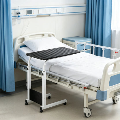 Adjustable Rolling Laptop Cart Overbed Table for Bed or Couch