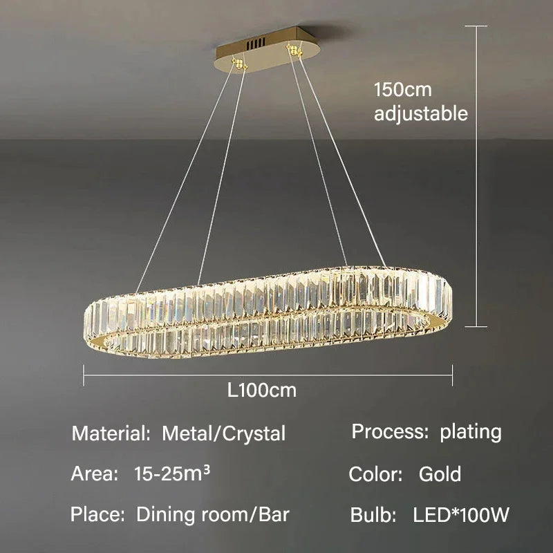 GreeLustr Luxury LED Pendant Light Modern Crystal Chandelier Living Rooms