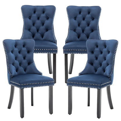 Mid Century Modern Dining Chair Set of 4 Velvet Upholstered Dining Accent Chair Farmhouse Dining Chairs with High, Customized