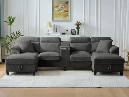 U Shaped Cloud Couch Sectionals Comfy White Sectional Couches for Living Room Modern Oversized Modular Sofas,Corduroy Customized
