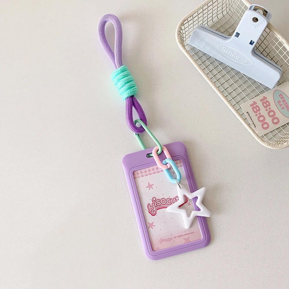 Kpop Photocard Holder Keychain Y2K PhotoCard Holder Kpop Charm Holders Kawaii Photo Card Keychain