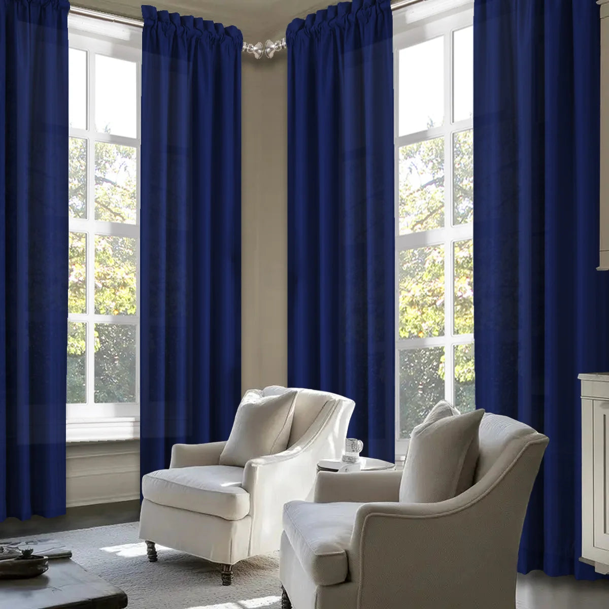 SABALANICA Light Filtering Fade Resistant Polyester Rod Pocket Curtains